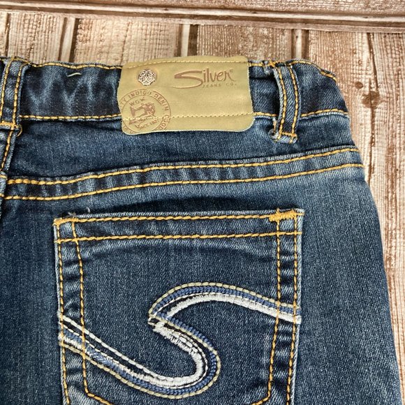 SILVER SASHA Girl's 14 Skinny Jeans Medium Wash Adjustable Waist Blue Denim - Picture 5 of 9